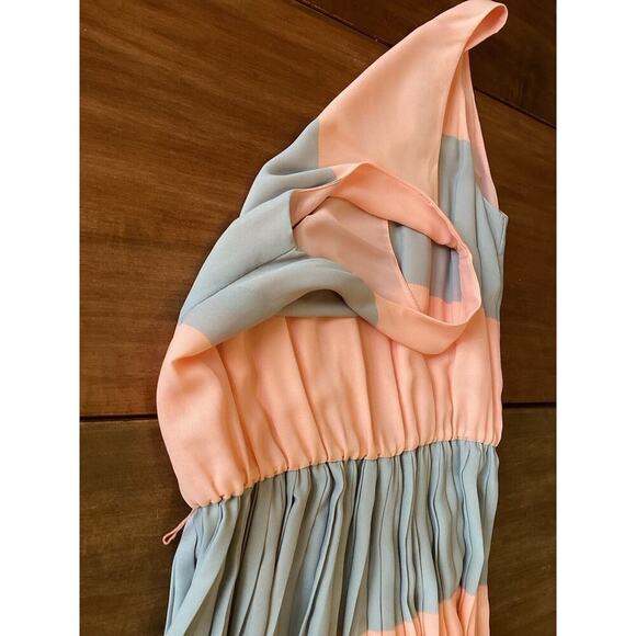 Tommy Hilfiger Spring Summer Long Blouson Maxi Dress Peachy Beachy Preppy Size 6 - Picture 5 of 14